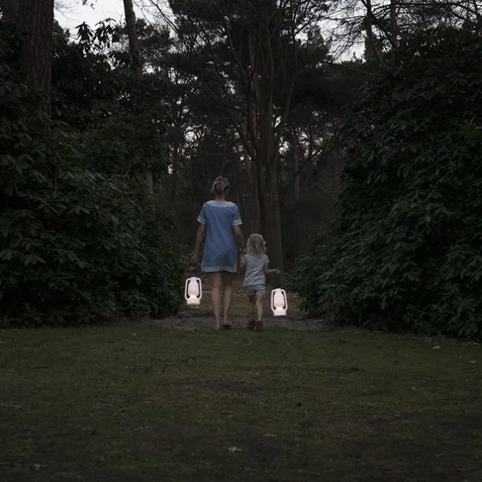 Tischleuchte wiederaufladbar 30 cm IP44 weiß - Storm Small