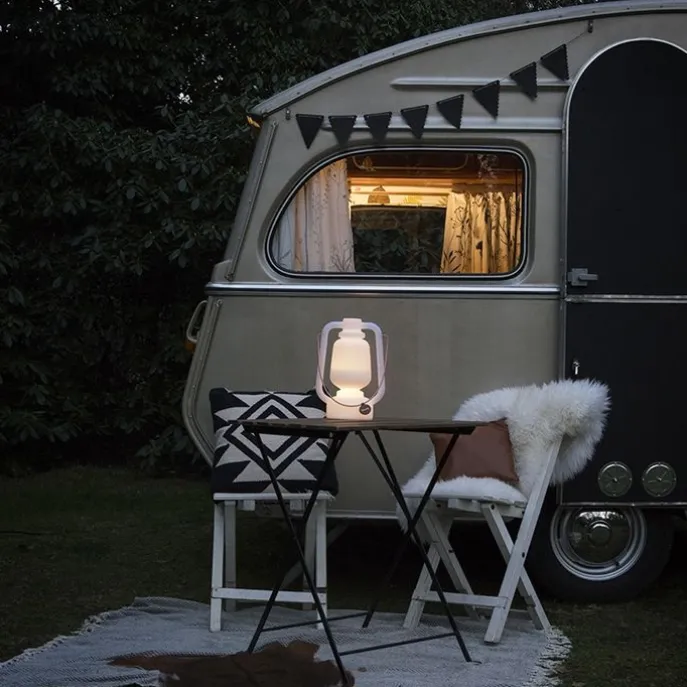 Tischleuchte wiederaufladbar 30 cm IP44 weiß - Storm Small