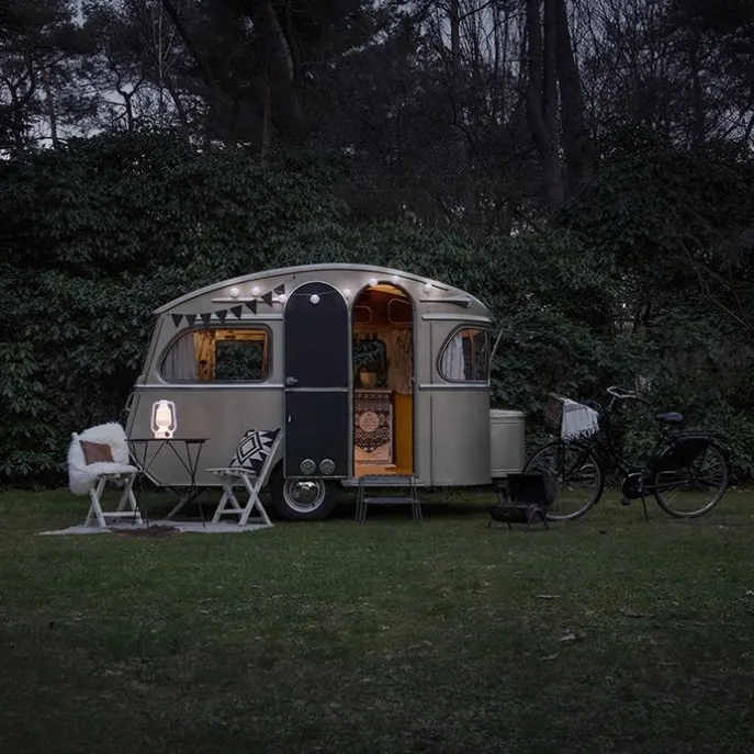 Tischleuchte wiederaufladbar 30 cm IP44 weiß - Storm Small