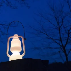 Tischleuchte wiederaufladbar 30 cm IP44 weiß - Storm Small