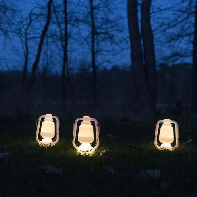 Tischleuchte wiederaufladbar 30 cm IP44 weiß - Storm Small