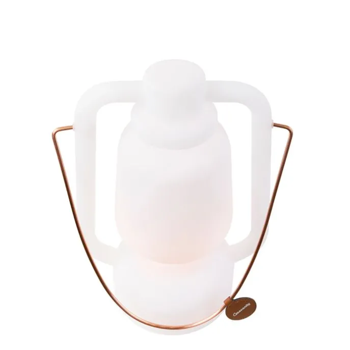 Tischleuchte wiederaufladbar 30 cm IP44 weiß - Storm Small