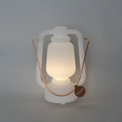 Tischleuchte wiederaufladbar 22 cm IP44 weiß - Storm Mini