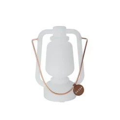 Tischleuchte wiederaufladbar 22 cm IP44 weiß - Storm Mini