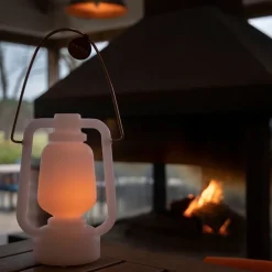 Tischleuchte wiederaufladbar 22 cm IP44 weiß - Storm Mini