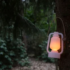 Tischleuchte wiederaufladbar 22 cm IP44 weiß - Storm Mini