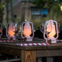 Tischleuchte wiederaufladbar 22 cm IP44 weiß - Storm Mini