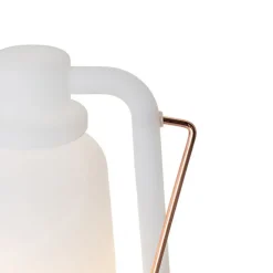 Tischleuchte wiederaufladbar 22 cm IP44 weiß - Storm Mini