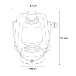 Tischleuchte wiederaufladbar 22 cm IP44 weiß - Storm Mini