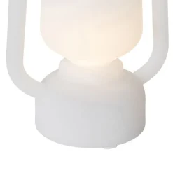 Tischleuchte wiederaufladbar 22 cm IP44 weiß - Storm Mini