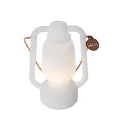 Tischleuchte wiederaufladbar 22 cm IP44 weiß - Storm Mini