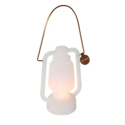 Tischleuchte wiederaufladbar 22 cm IP44 weiß - Storm Mini