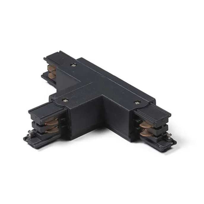 T-Verbinder für 3-Phasen Schiene schwarz oben links - 3-phasig