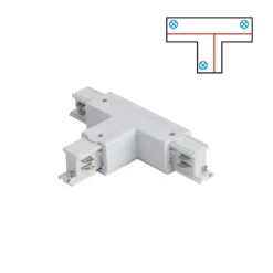 T-Verbinder für 3-Phasen-Schiene Links B Weiß