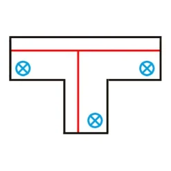 T-Verbinder für 3-Phasen-Schiene Links T Weiß