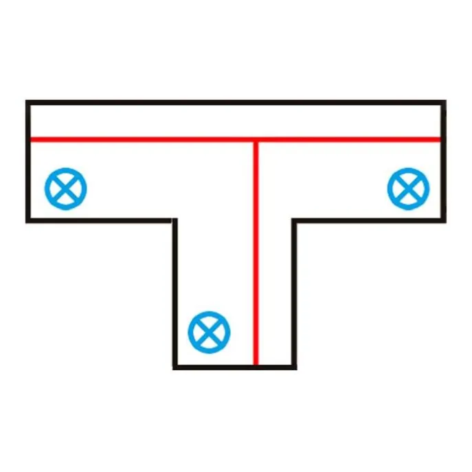 T-Verbinder für 3-Phasen-Schiene rechts T Weiß