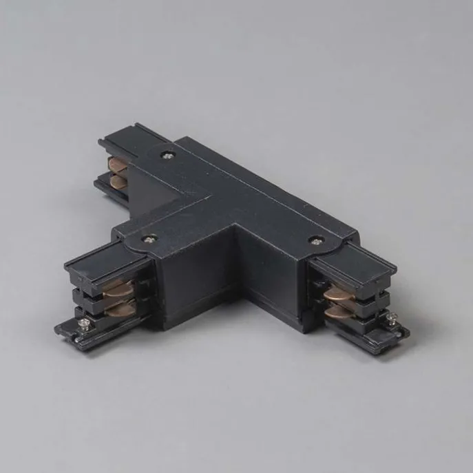 T-Verbinder für 3-Phasenschiene schwarz rechts oben - 3-phasig
