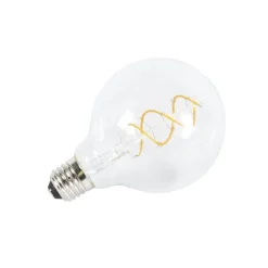 Twisted Filament LED-Lampe G95 5W 2200K klar