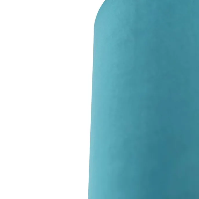 Velour Lampenschirm blau 20/20/20 mit goldener Innenseite