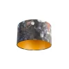 Velour Lampenschirm Blumenmuster 35/35/20 golden innen
