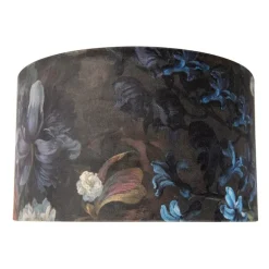 Velour Lampenschirm Blumenmuster 35/35/20 golden innen