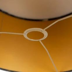 Velour Lampenschirm Blumenmuster 35/35/20 golden innen