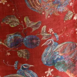 Velour Lampenschirm Pfau Design 40/40/40 Gold innen