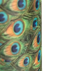 Velour Lampenschirm Pfau Design 40/40/40 mit goldenem Interieur