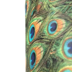 Velour Lampenschirm Pfau Design 50/50/25 mit goldenem Interieur