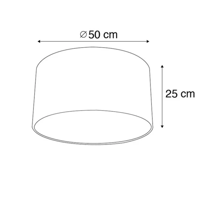 Velour Lampenschirm Pfau Design 50/50/25 mit goldenem Interieur