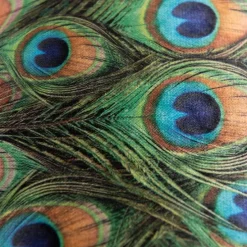 Velour Lampenschirm Pfau Design 50/50/25 mit goldenem Interieur