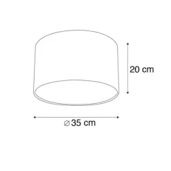 Velours Lampenschirm Blumenmuster 35/35/20