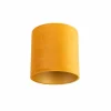 Velours Lampenschirm gelb 25/25/25 mit goldener Innenseite