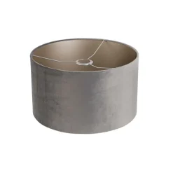 Velours Lampenschirm grau 35/35/20