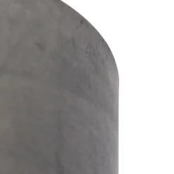 Velours Lampenschirm grau 35/35/20