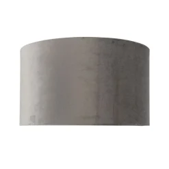 Velours Lampenschirm grau 35/35/20