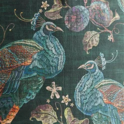 Velours-Lampenschirm pfauengrün 50/50/25 innen golden