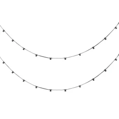 Verbindbare schwarze Lichterkette mit Stecker 10m 20-Lichter IP44 - Lubber