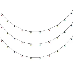 Verbindbare schwarze Lichterkette mit Stecker 18m inkl. E27 30-Lichter IP44 - Lubber