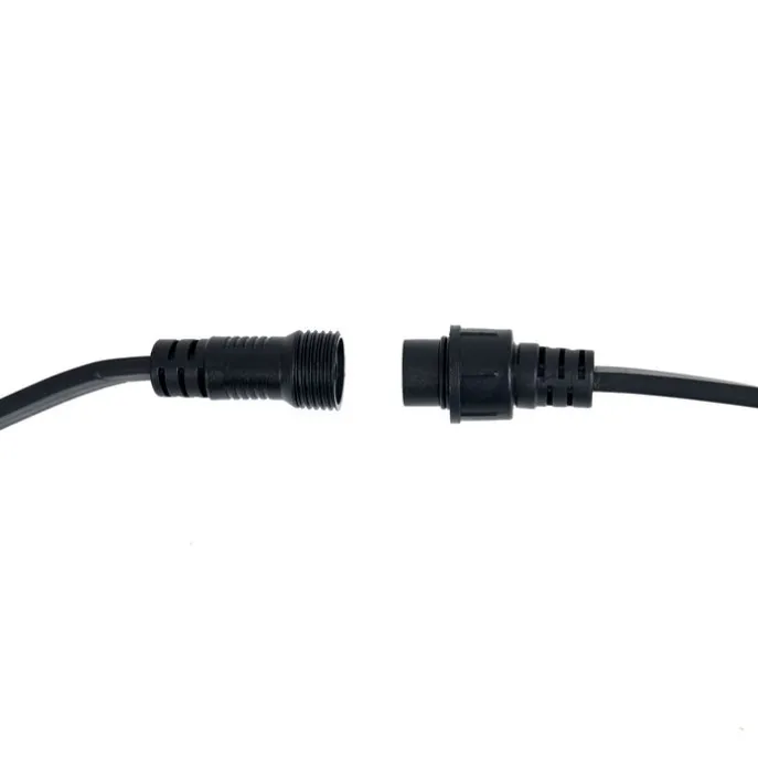 Verbindbare schwarze Lichterkette mit Stecker 10m inkl. E27 20-Lichter IP44 - Lubber
