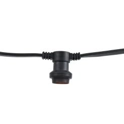 Verbindbare schwarze Lichterkette mit Stecker 6m 10-Lichter IP54 - Lubber