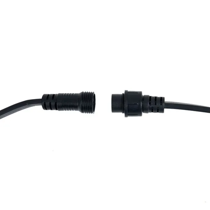 Verbindbare schwarze Lichterkette mit Stecker 6m 10-Lichter IP54 - Lubber