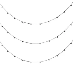 Verbindbare schwarze Lichterkette mit Stecker 14m 30-Lichter IP44 - Lubber