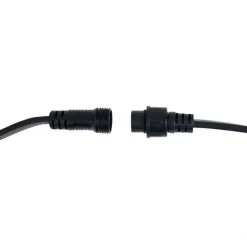Verbindbare schwarze Lichterkette mit Stecker 6m inkl. E27 Multicolor 10-Lichter IP54 - Lubber