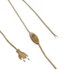 Verbindungskabel 80-120 cm mit Schalter und Stecker gold