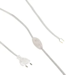 Verbindungskabel 80-120cm mit Schalter und Stecker transparent
