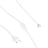 Verbindungskabel 80-120cm mit Schalter und Stecker weiß