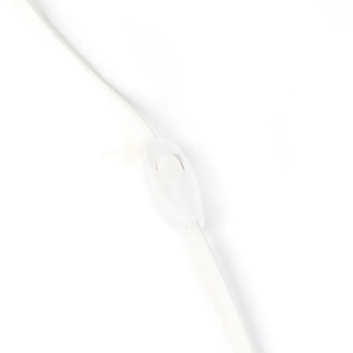 Verbindungskabel 80-120cm mit Schalter und Stecker weiß