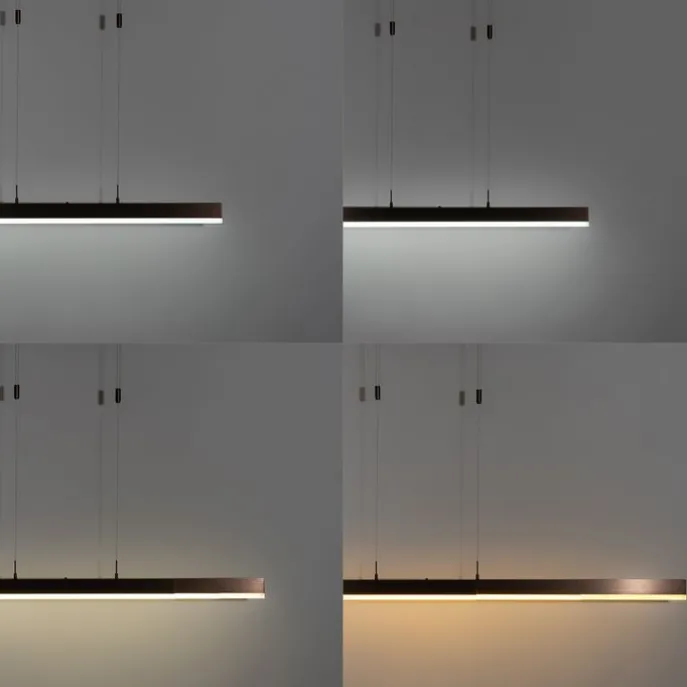 Verstellbare Hängelampe Dunkelbronze inkl. dimmbarer LED - Lamba