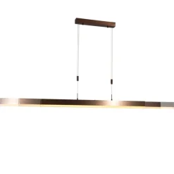 Verstellbare Hängelampe Dunkelbronze inkl. dimmbarer LED - Lamba